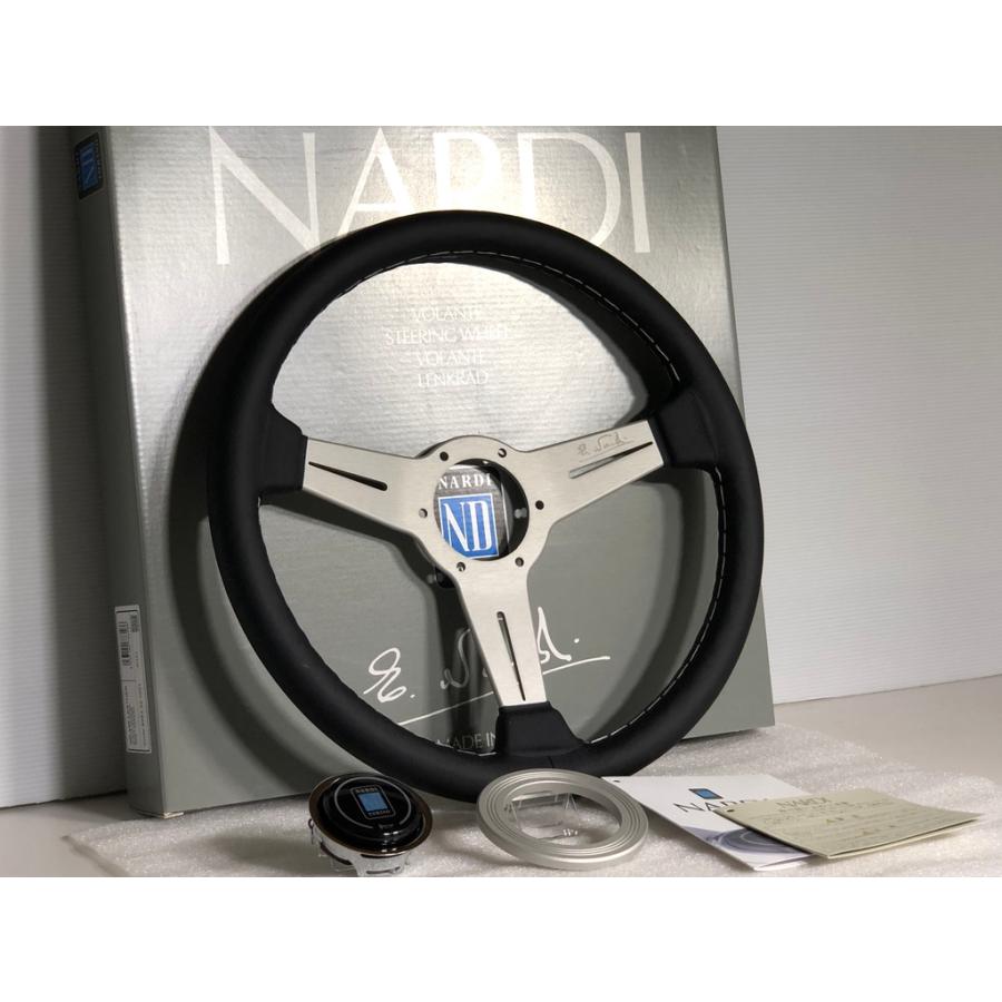 NARDI 在庫◎NARDI ナルディー N342 クラシック レザー 340φ ブラック