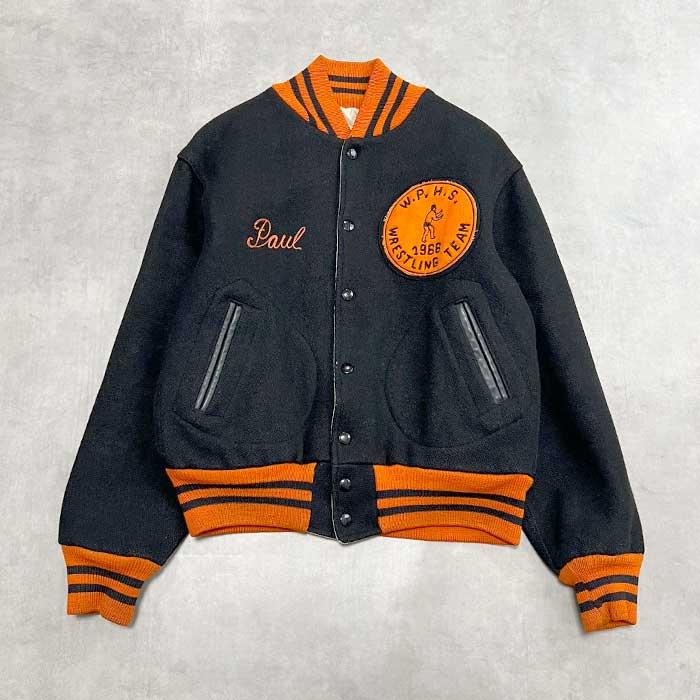 60'S Varsity Jacket Reversible Made in USA BLACK/38 60年代 バー