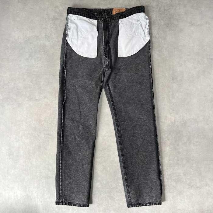 90's Levi's 505 PIECE-DYEING BLACK JEANS MADE IN USA W38L32