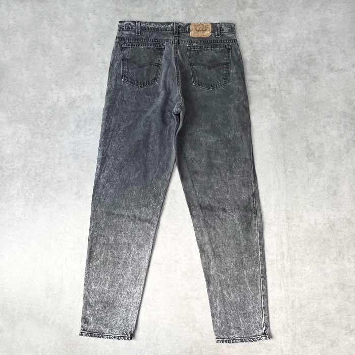 90's Levi's 550 BLACK JEANS TAB MADE IN USA W36L32 リーバイス