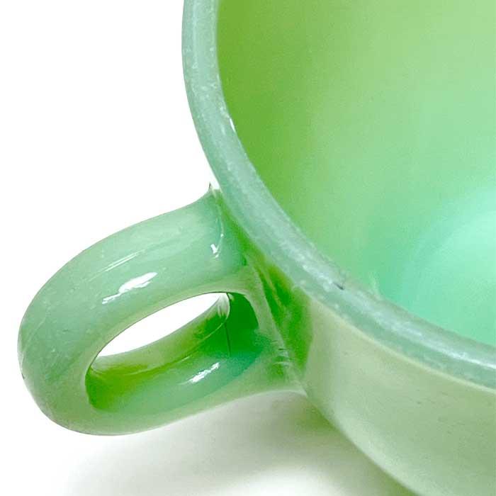 Vintage Anchor Hocking Fire King St.Denis Cup Jade-ite Made in USA