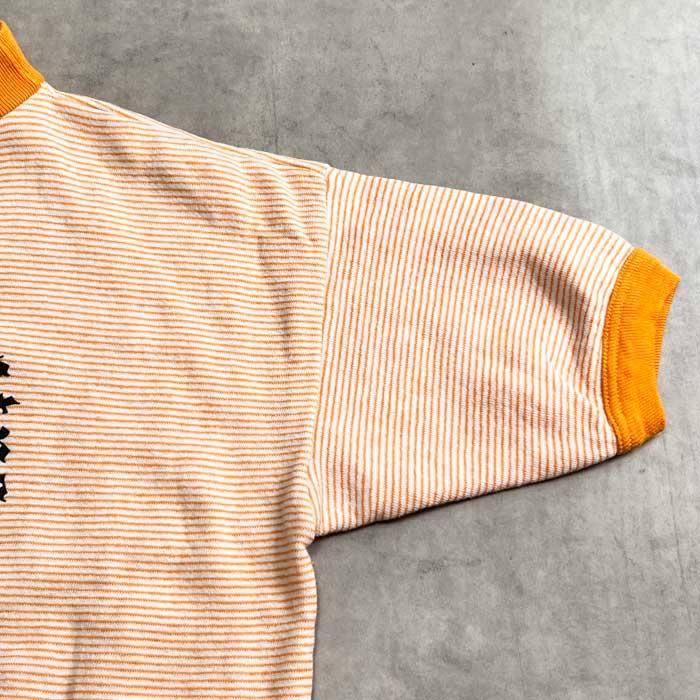 VINTAGE 60'S DIAMOND G FLOCKY PRINT SHORT SLEEVE BORDER SWEAT