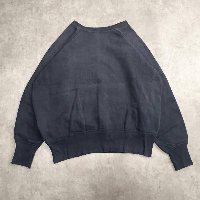 60'S Vintage Raglan College Print Sweat Shirts NAVY 60年代