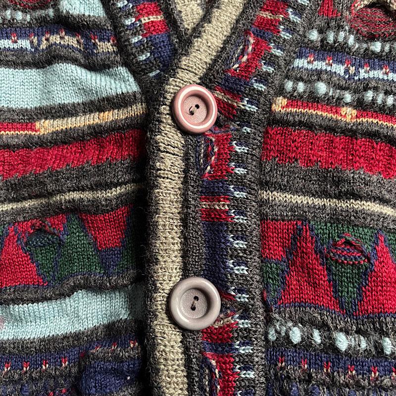 90'S COOGI 3D Knit Cardigan Made in Australia L/MULTI 90年代