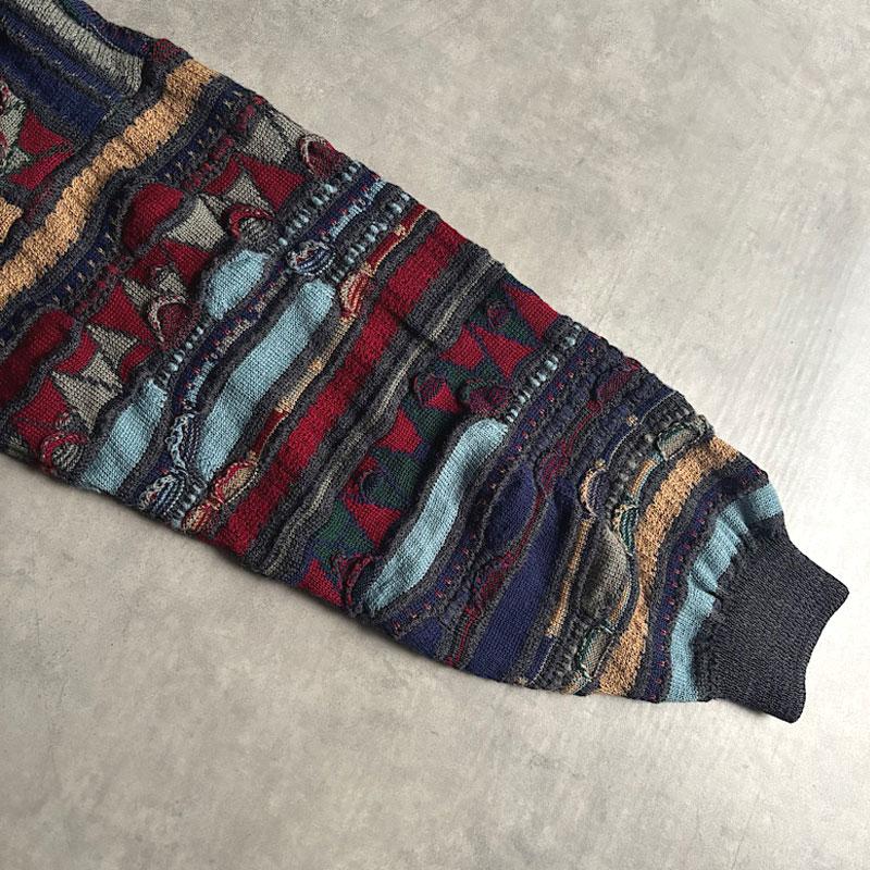 90'S COOGI 3D Knit Cardigan Made in Australia L/MULTI 90年代