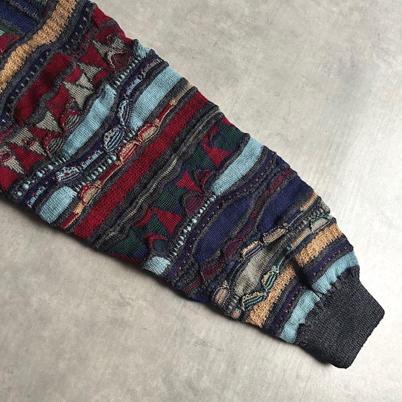 90'S COOGI 3D Knit Cardigan Made in Australia L/MULTI 90年代