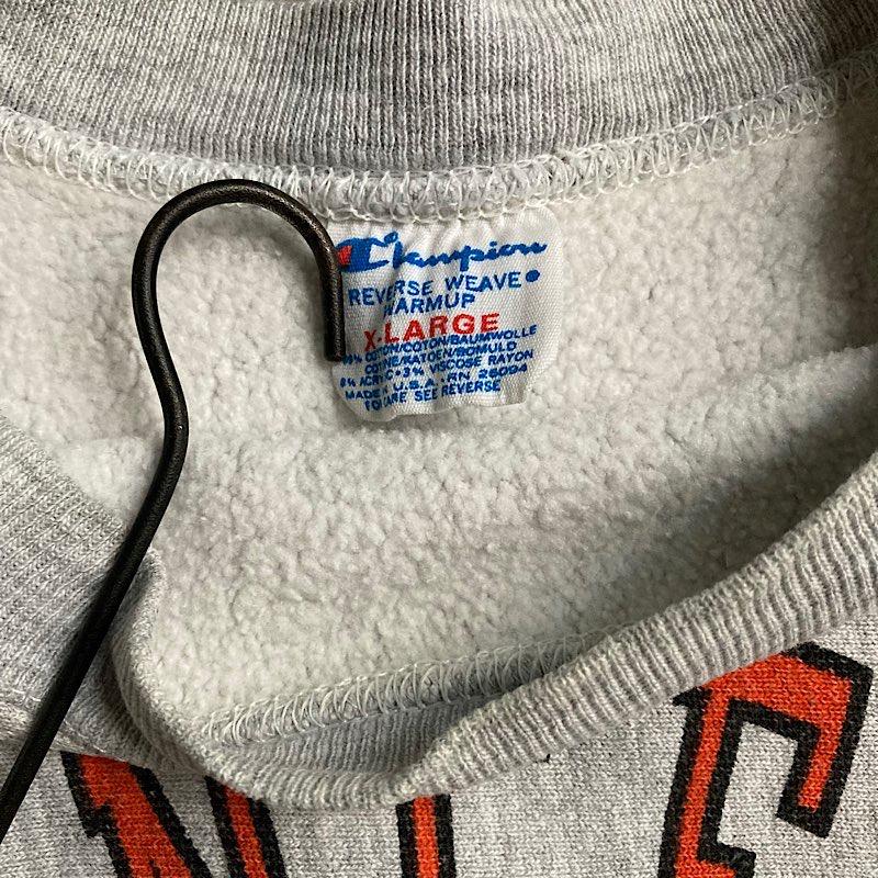 80'S Campion Reverse Weave Sweat Water Print Made in USA Gray XL