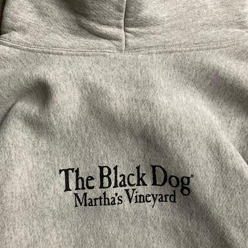 90's THE BLACK DOG Reverse Weave Type Sweat Parka Made in USA GRAY