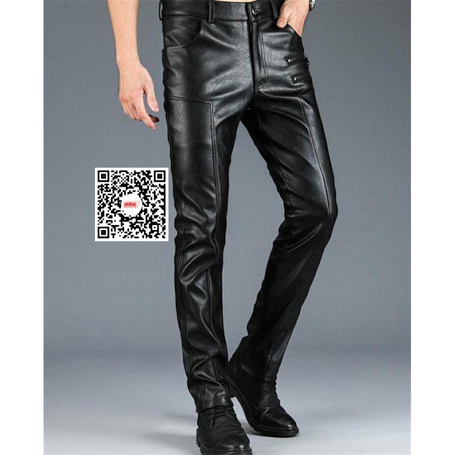 羊革 メンズ革パン 春秋冬 レザーパンツ バイクパンツ ロングパンツ