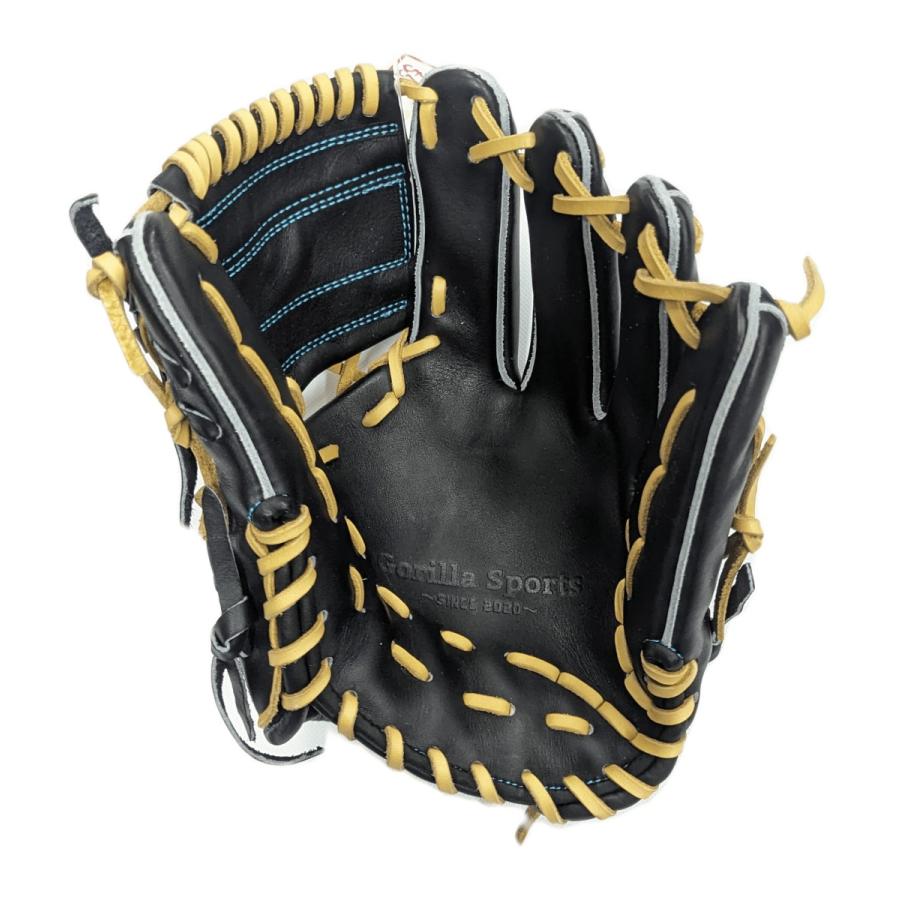 GSグローブ 硬式グローブ 内野手 当て挟み改 ゴリラブラック×キャメル