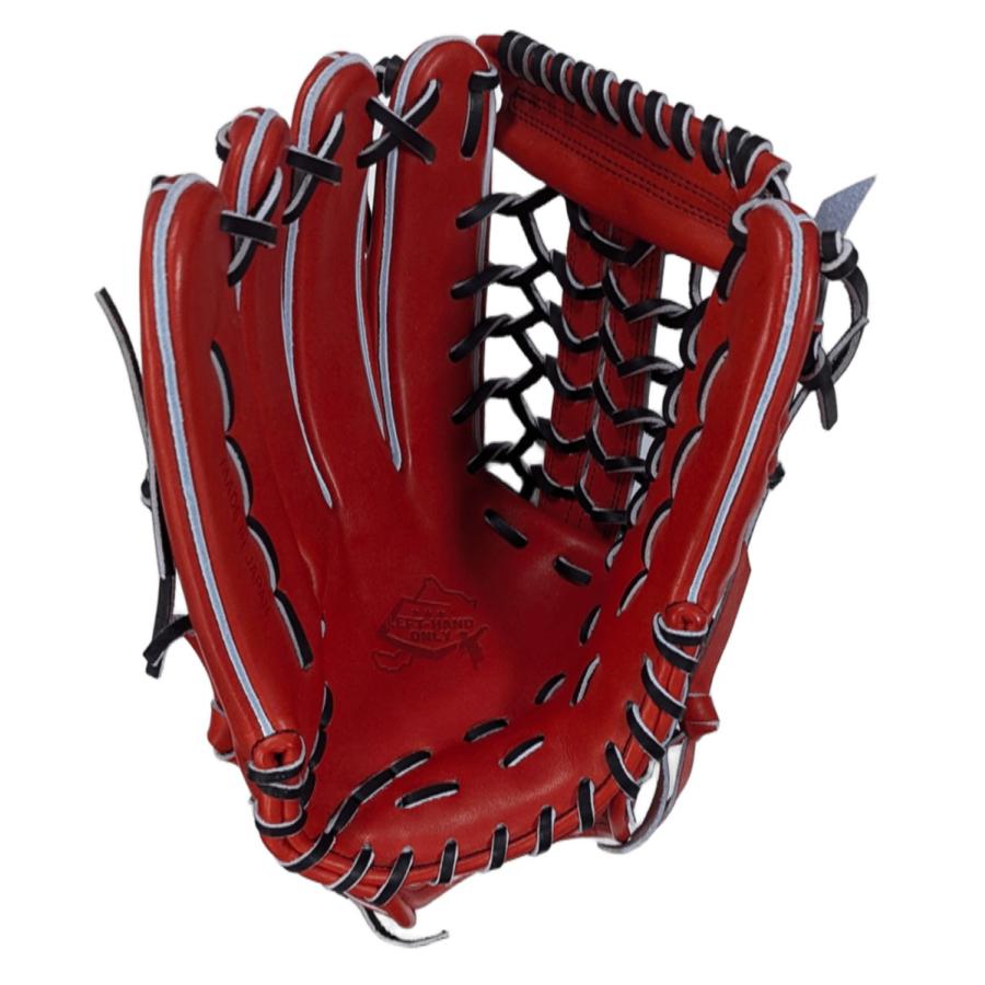 CHIAKI チアキ 硬式グローブ 左投げ 外野手用 レッドオレンジ×ブラック