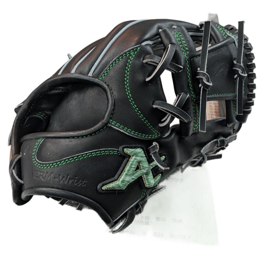 ATOMS 硬式グローブ アトムズ ブラック 内野手用グローブ 右投げ ERM