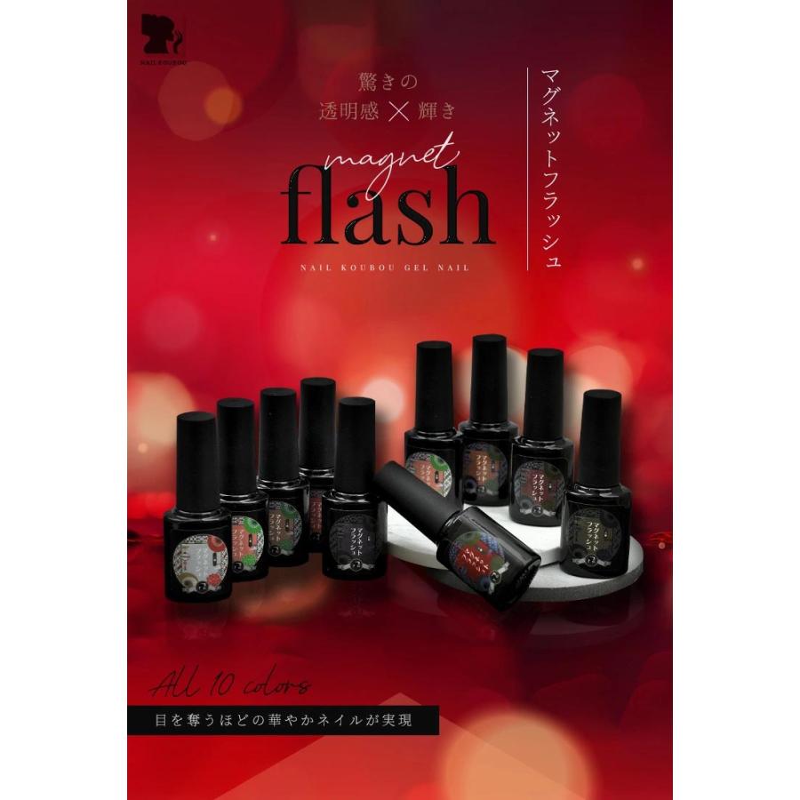 フラッシュ ＆ マグネット 驚きの透明感と輝き マグネットネイル