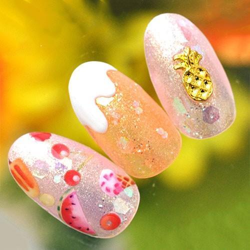 ネイルシール フルーツ スイカ すいか ジュース アイス いちご