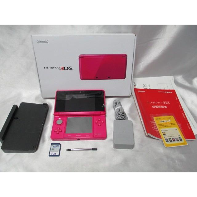 ニンテンドー 3DS グロスピンク 箱付き すぐに遊べるセット 中古
