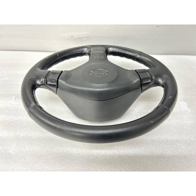 キューブ GH-AZ10 ステアリング／ハンドル 純正 ブラック レザー