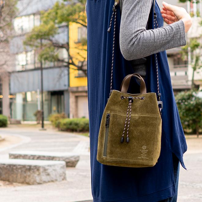AS2OV（アッソブ） WATER PROOF SUEDE DRAWSTRING BAG 巾着バッグ