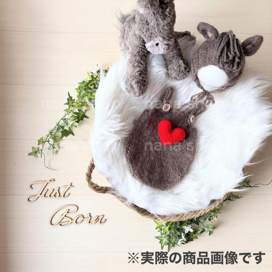 手編み風かごセット【馬】♪ニューボーンフォト撮影衣装 小道具 干支