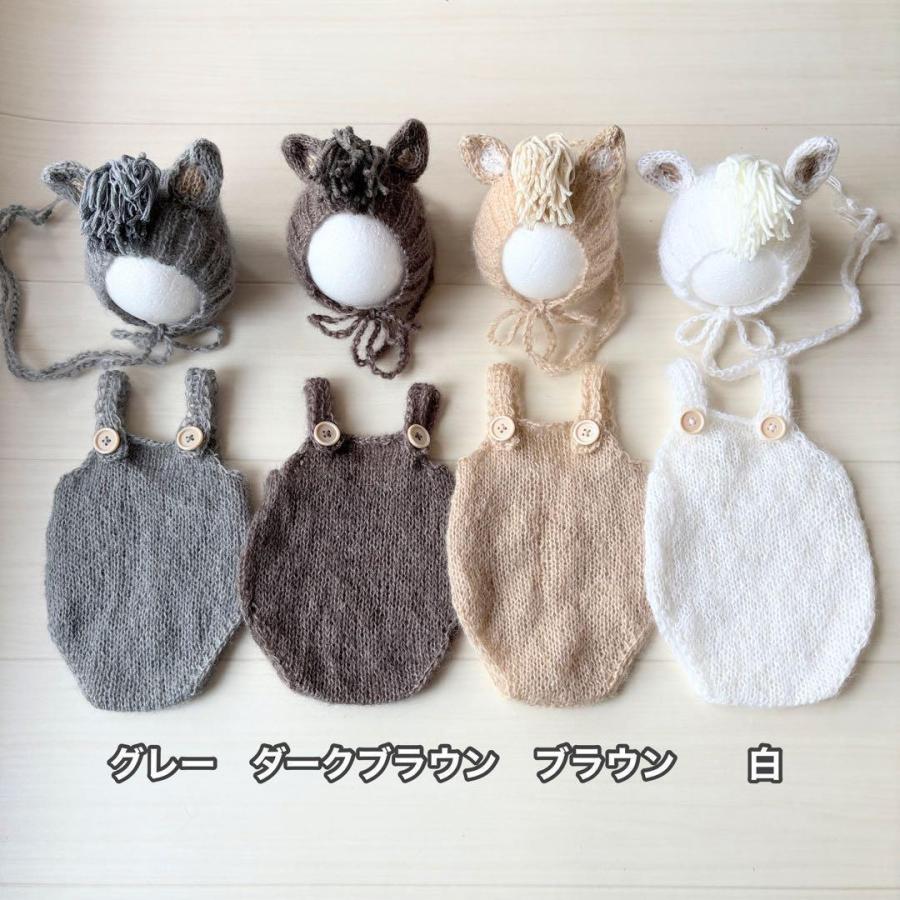 手編み風かごセット【馬】♪ニューボーンフォト撮影衣装 小道具 干支