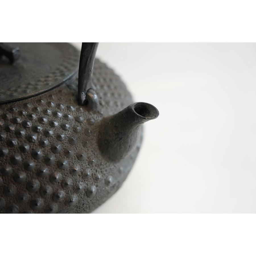 鉄瓶 宝珠型アラレ 霰文様 打ち出の小槌 南部鉄器 成龍堂（せいりゅう