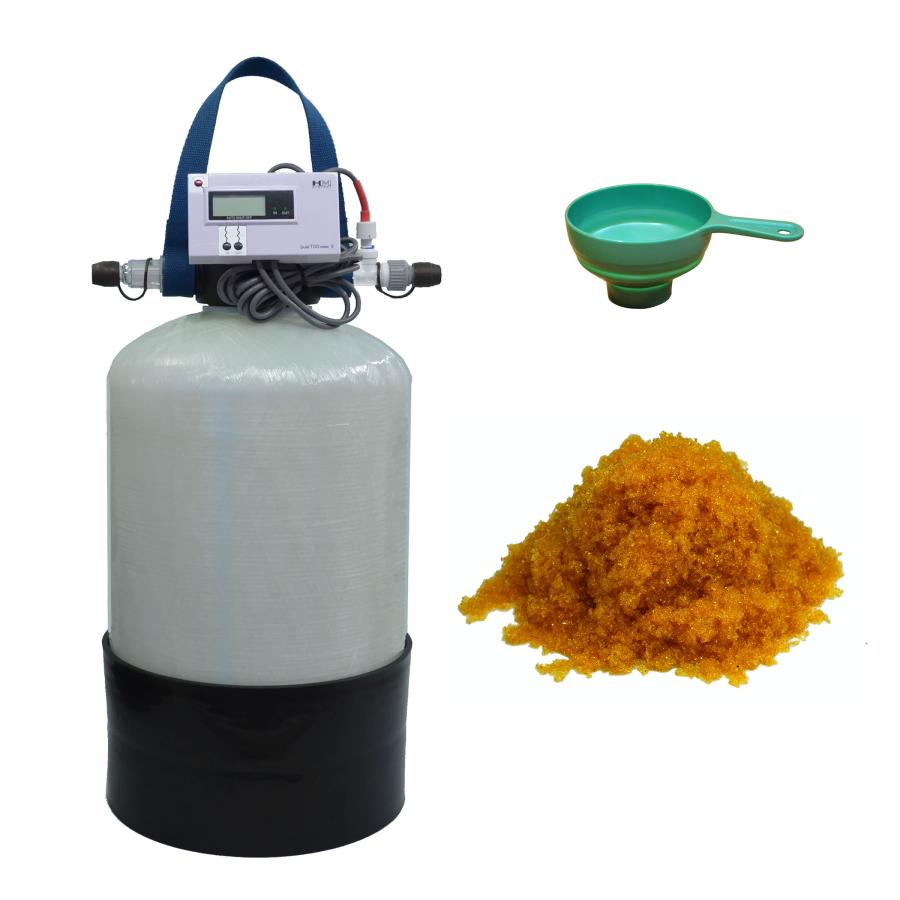 洗車用純水器 イオン交換樹脂15L充填済み TDSメーター(HM Digital DM-2