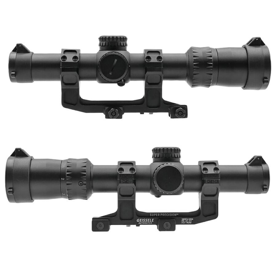 Evolution Gear 製 LPVO 1-4x24 タクティカル ショートスコープ 発光