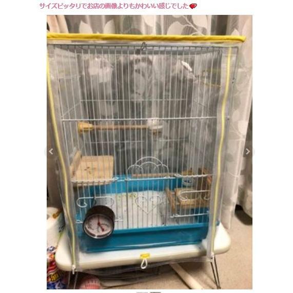 鳥かご インコ 保温 ヒーター手作り（防寒・飛び散り防止カバー）透明