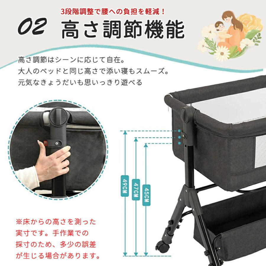 プレイヤード ベビーベッド 折りたたみ 赤ちゃん コンパクト 添い寝