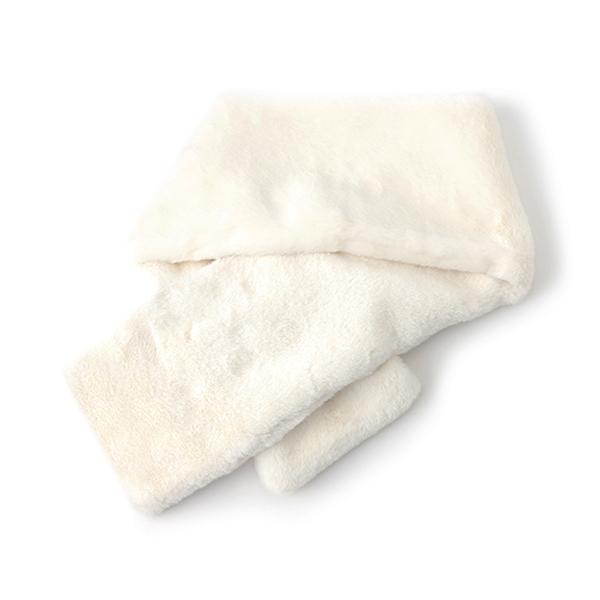 mezzo piano メゾピアノ(mezzo piano)リボン フェイクファー マフラー