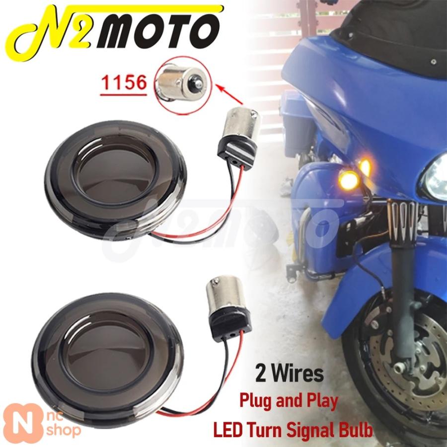 並行輸入品】 バイク用アンバーLEDウィンカーライト ハーレー用ダイナ