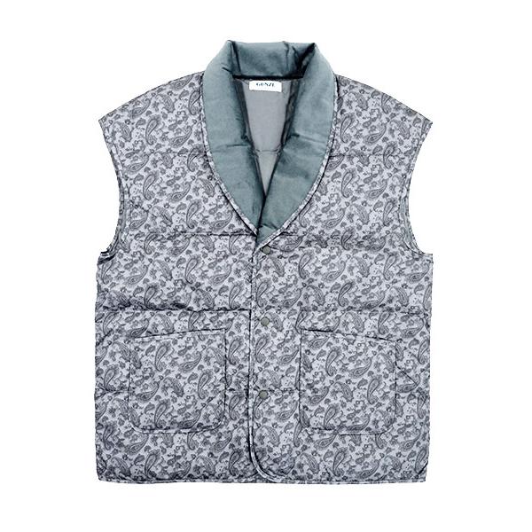GUNZE（グンゼ） メンズ羽毛ベスト ペイズリー柄 冬用 SK4454 GUNZE [M