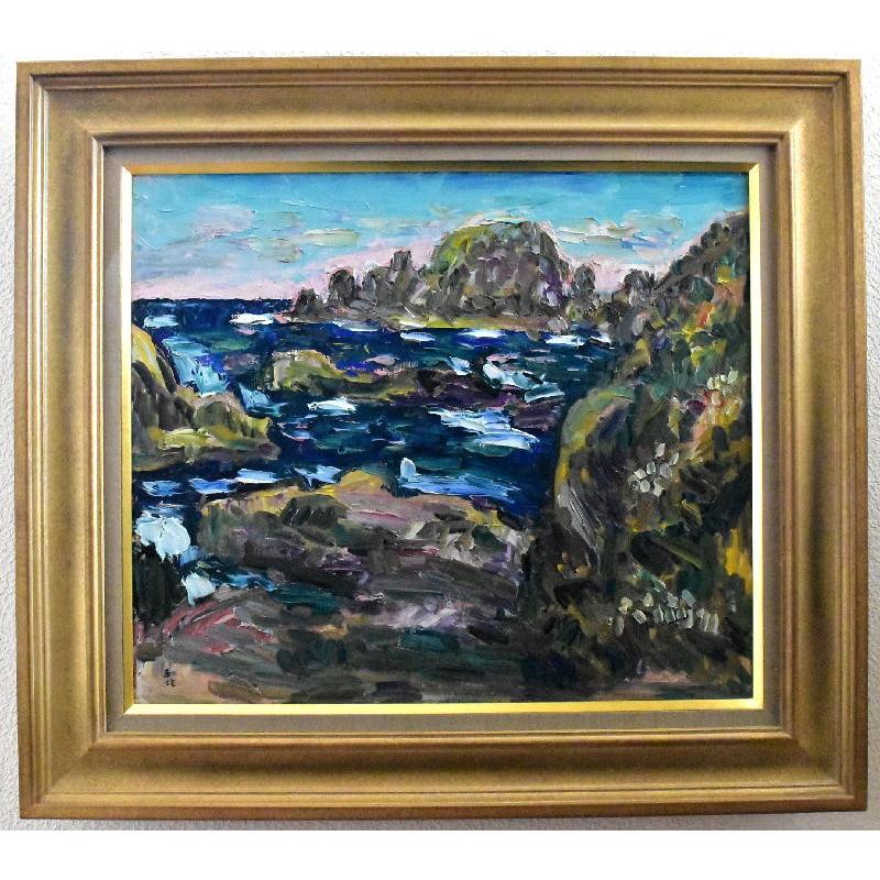 小林和作 「紀州の海」風景画 油彩F10号 真作保証 東京美術倶楽部