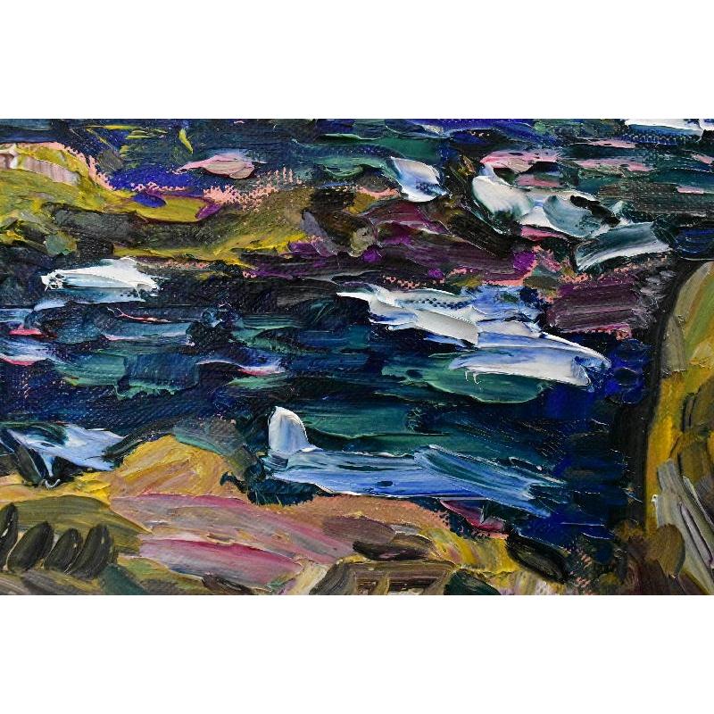 小林和作 「紀州の海」風景画 油彩F10号 真作保証 東京美術倶楽部