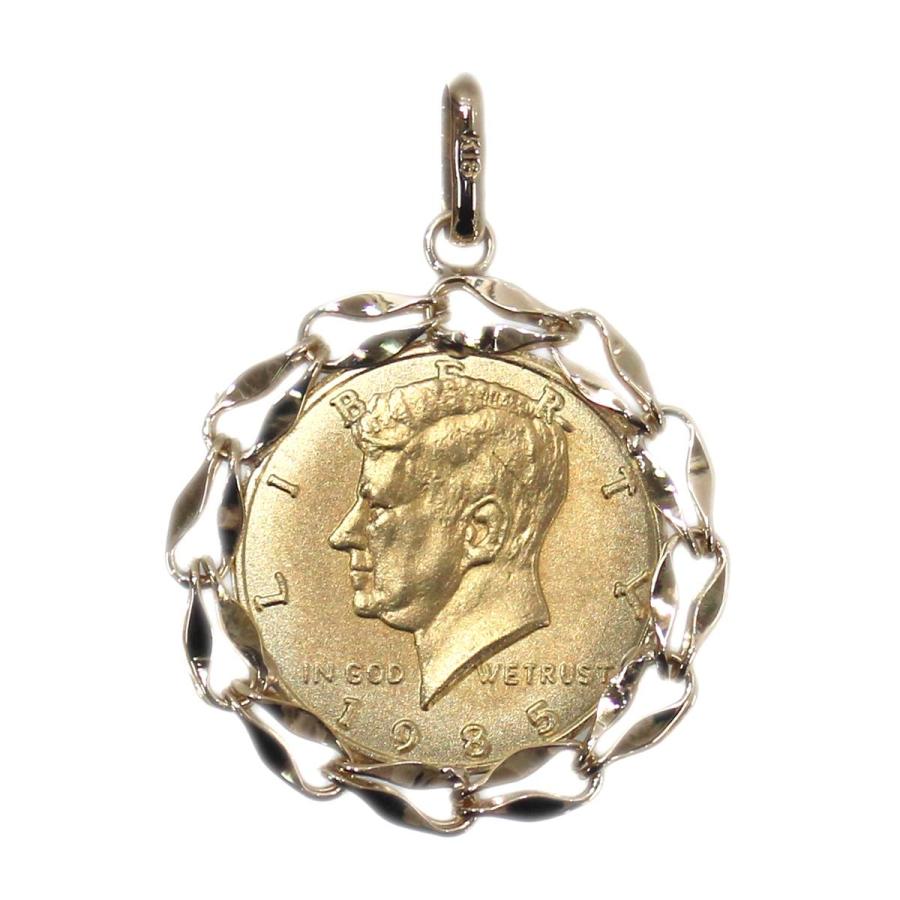 K18 リバティ金貨 ジョン・F・ケネディ エリザベス2世 ペンダント