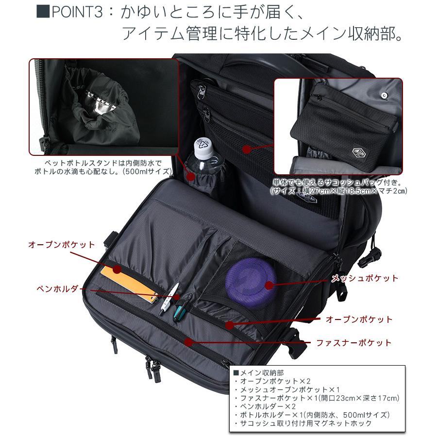 最大P+16% シムクリア バッグ 3WAY ビジカジ リュック ビジネス