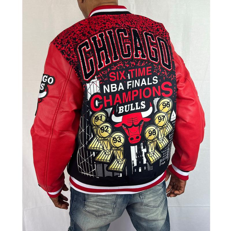 シカゴ ブルズ ジャケット スタジャン BULLS NBA 赤 レッド バスケ