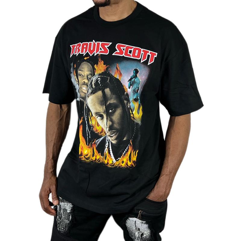 THREADS ON DEMAND Tシャツ TRAVIS SCOTT トラヴィス FLAME フレイム