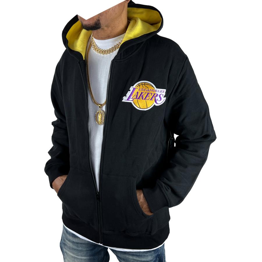 FISLL LAKERS BACK LOGO ZIP HOODIE NBA レイカーズ ロゴ ジップアップ