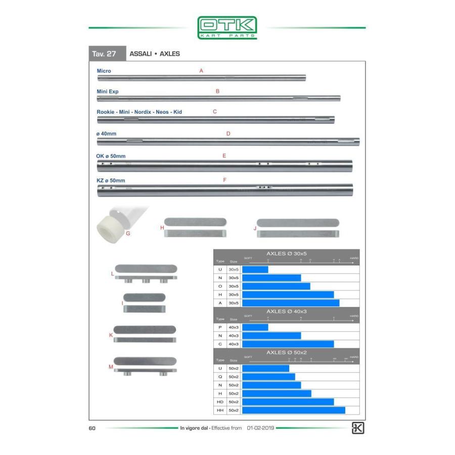 OTKリアシャフト D.30X5 ジュニアフレーム用 ソフトからハードまで