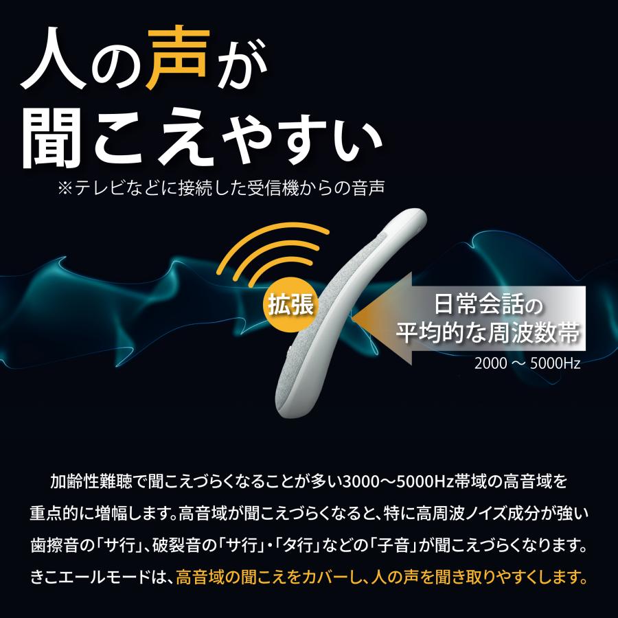 きこエール forTV 高齢者 テレビ用 ネックスピーカー 首掛け 日本