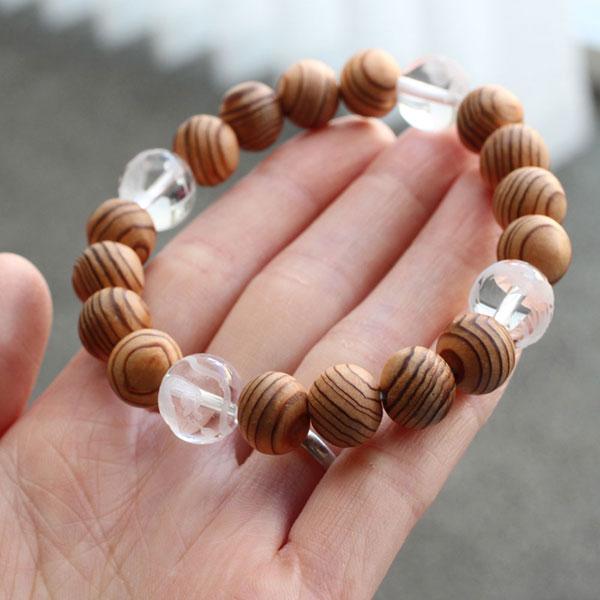 数珠 パワーストーン はな花 【約12mm水晶・四神ブレスレット】約10