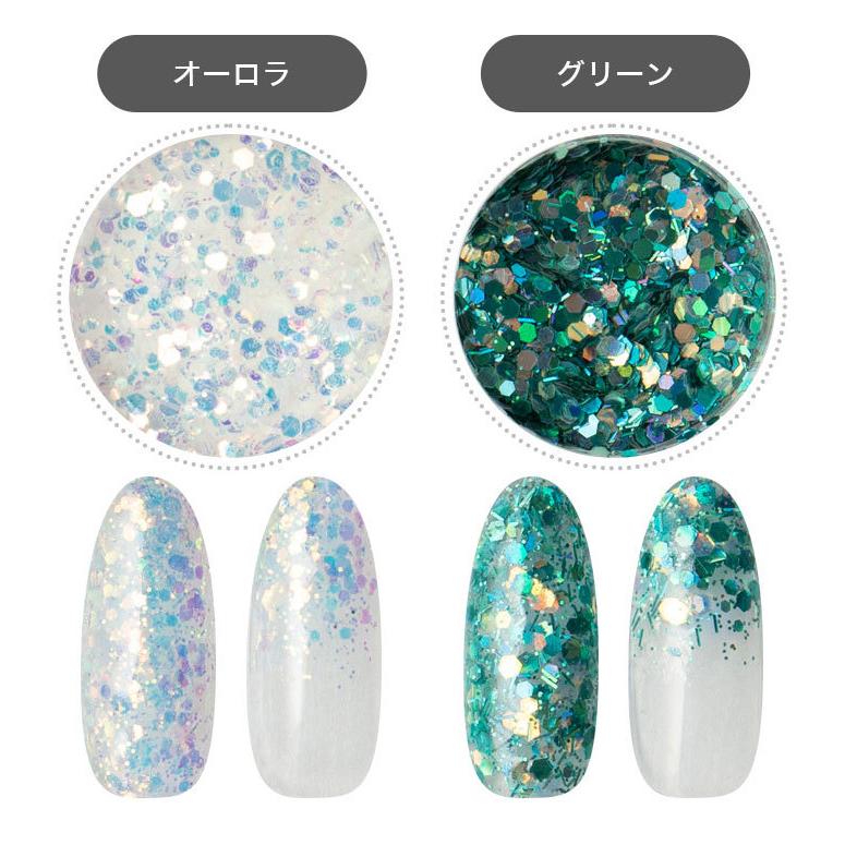 ラメホログラム6色セット ミックス グリッター ラメ ネイル ジェル