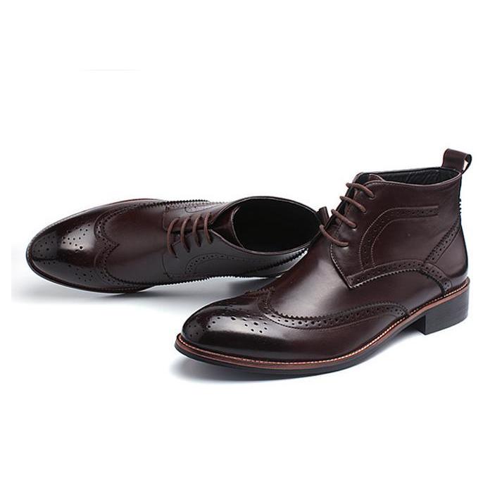 メンズ ビジネス レザー シューズ ダークブラウン 革靴 靴 カジュアル