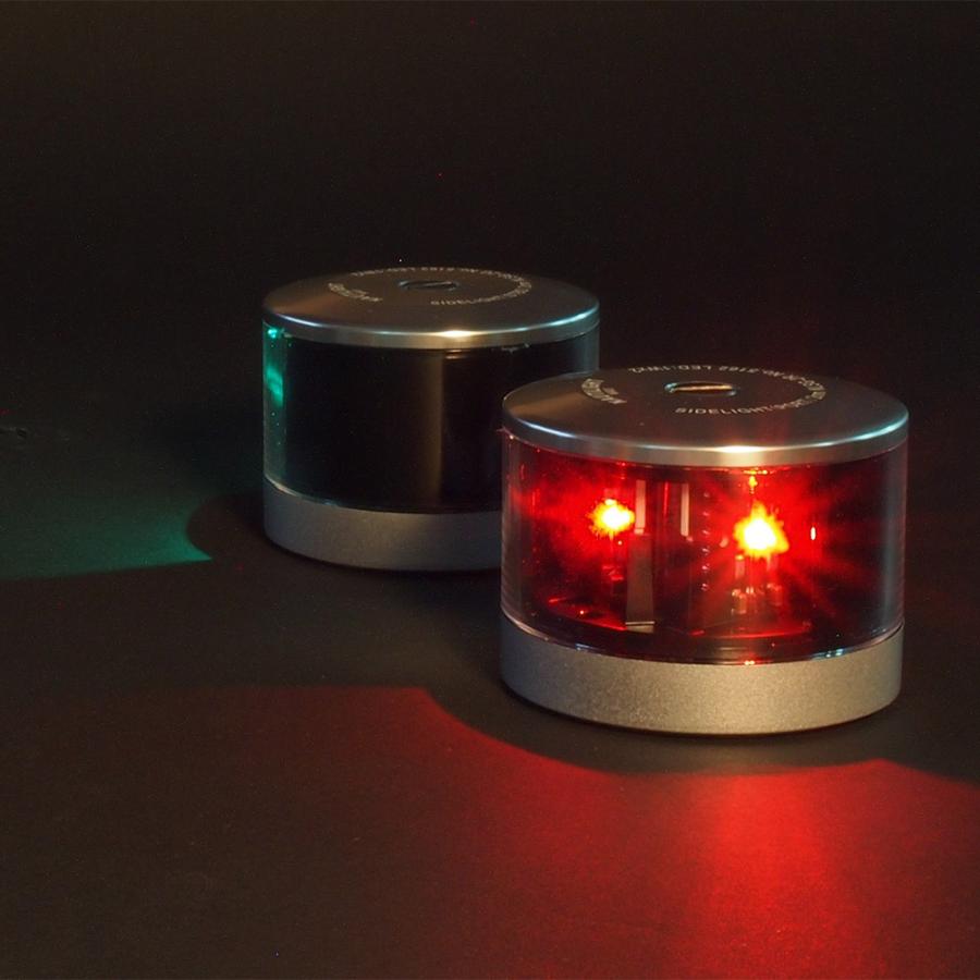 航海灯 LED 第二種 右舷灯(緑) ＆ 左舷灯(赤) 2個セット 伊吹工業 小型