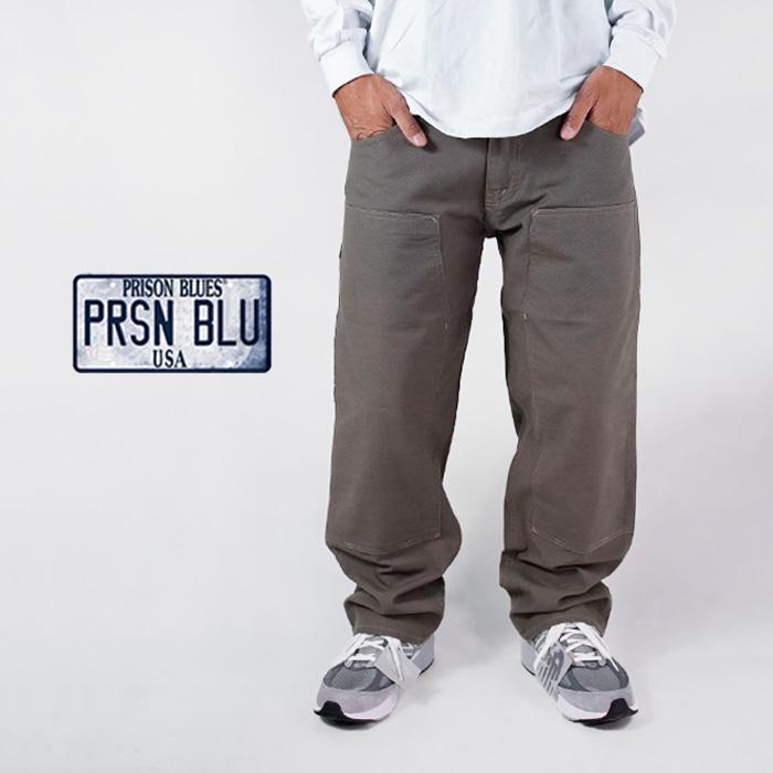 プリズンブルース ダブルニー ワークジーンズ デニム PRISON BLUES