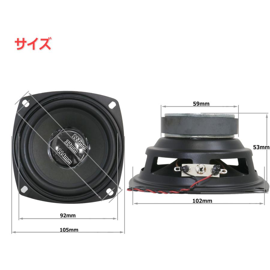 P1000K互換形 Part2 10cm フルレンジスピーカーユニット 3.5インチ 4Ω