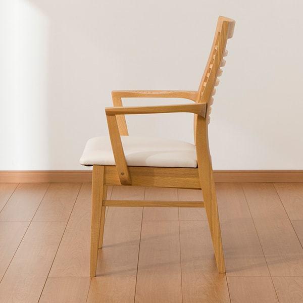 ニトリ（NITORI） ダイニングチェア(ロレイン2 肘付き LBR) 食卓椅子