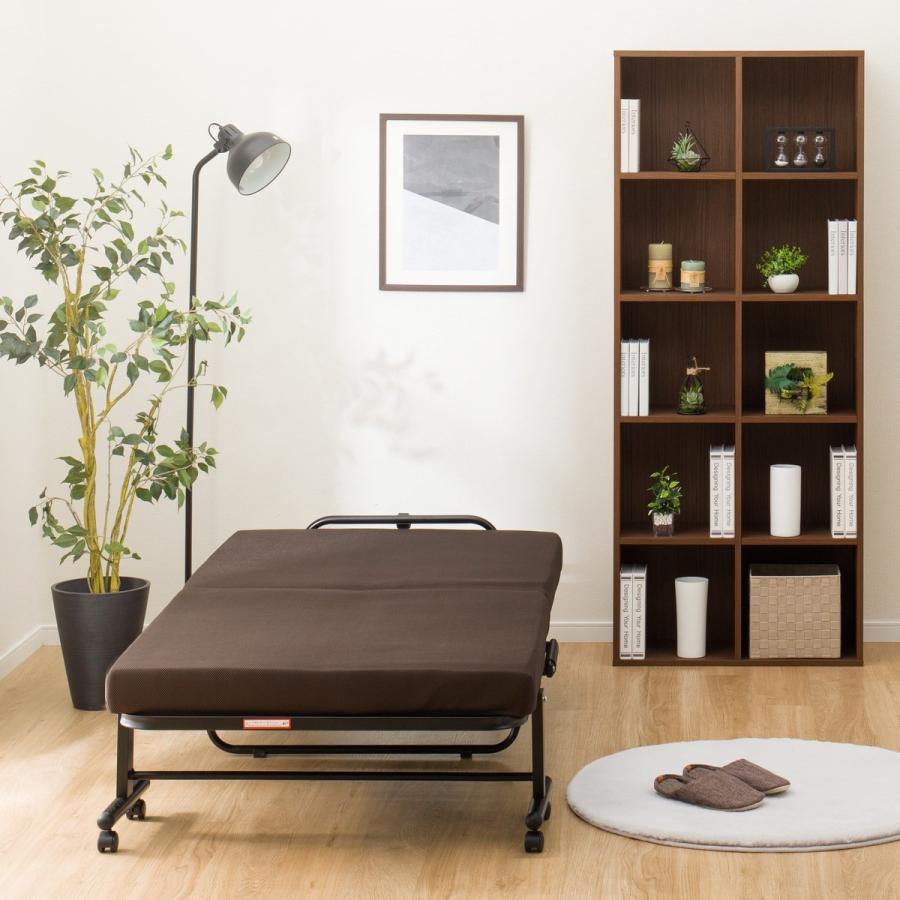 ベッド 折りたたみベッドソファ ソファベッド(HY06 BR)シングルより