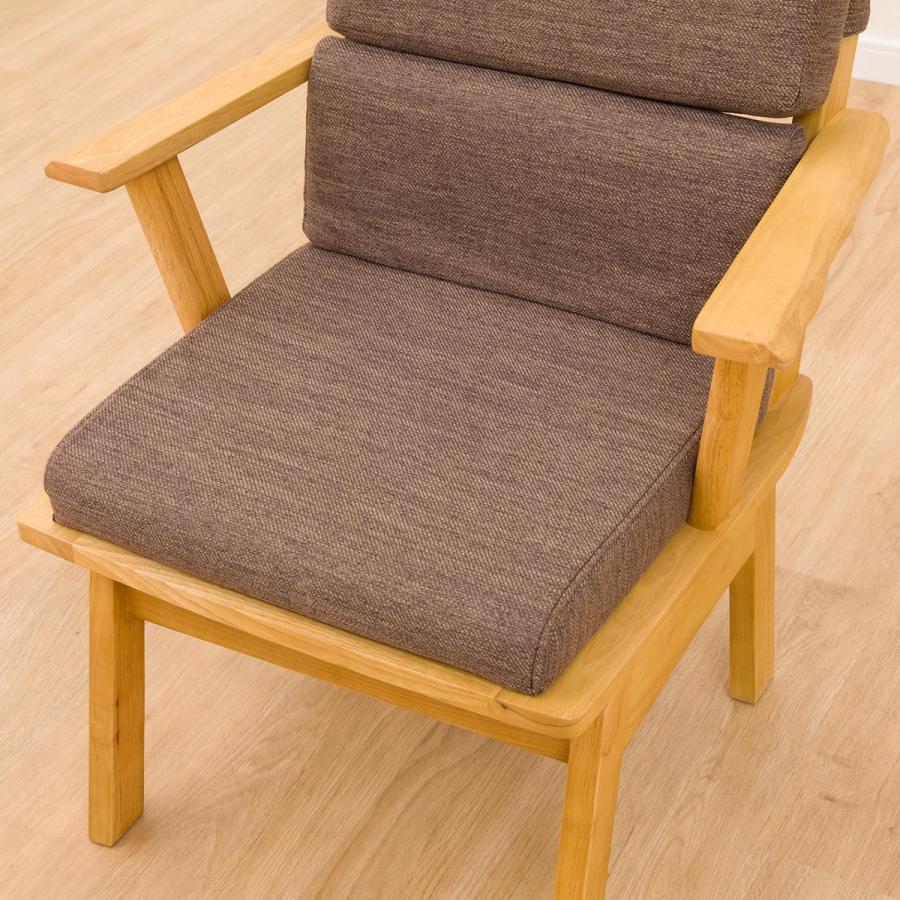 ニトリ（NITORI） ダイニングチェア(サザナミ2 LBR) 回転式 肘付き