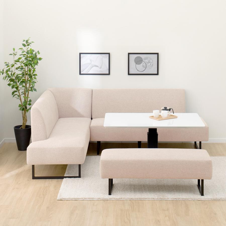 ニトリ（NITORI） リビングダイニングセット4点セット(LC004 120 WH/右